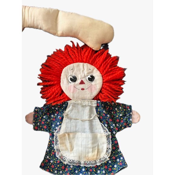 Handmade Raggedy Ann and Andy plus a Small Raggedy Ann Cosmetics Purse 1970's - Picture 5 of 14